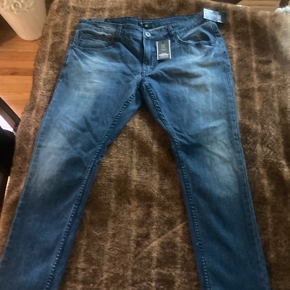INC International Concepts Stockholm Skinny Blue Jeans 36w 32l NWT